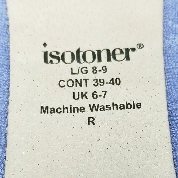 Isotoner Blue Embroidered Terry Ballet Slippers - Picture 4 of 5